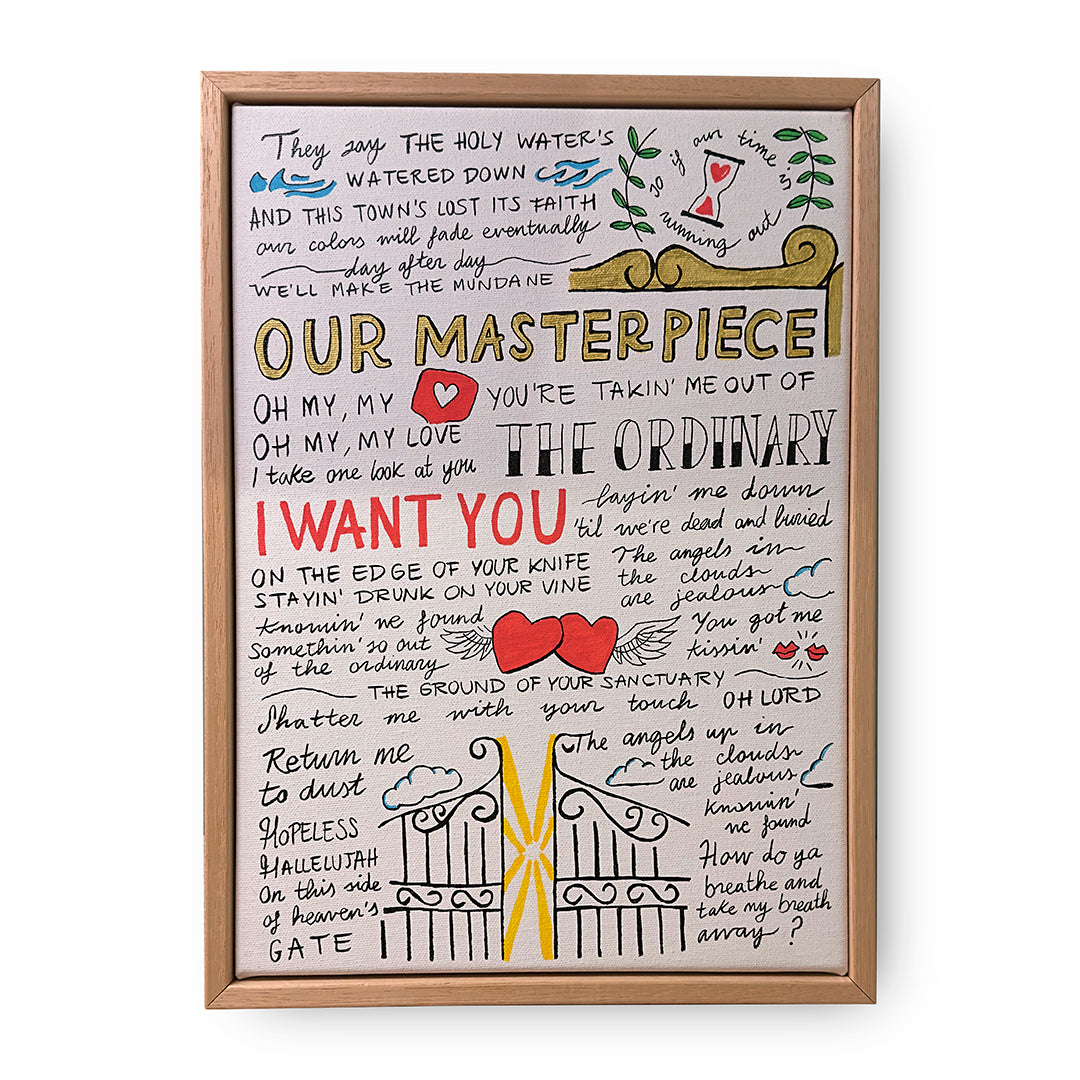 "Ordinary" by Alex Warren Song Lyrics Canvas