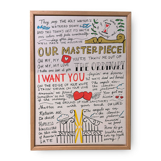 "Ordinary" by Alex Warren Song Lyrics Canvas