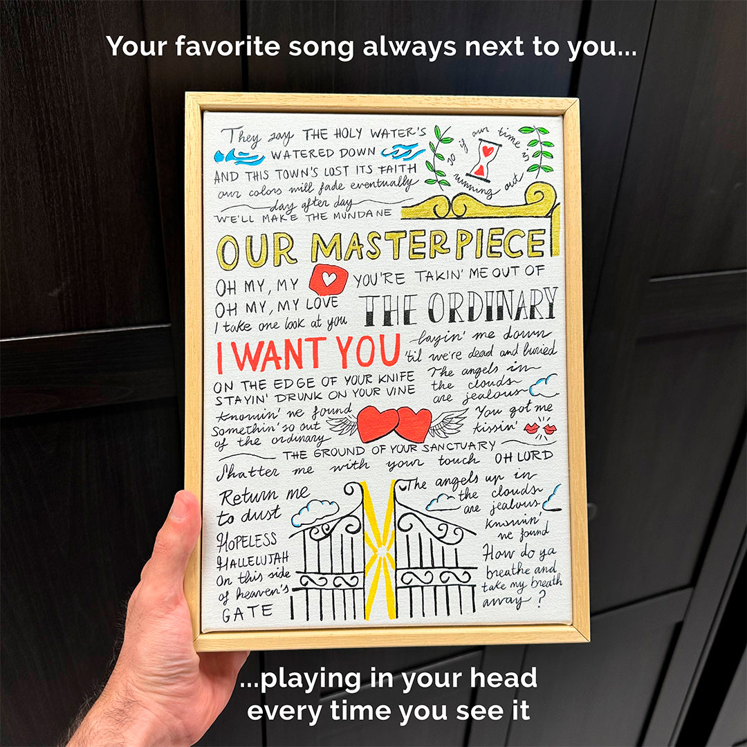 Your Best-Loved Song Lyrics Canvas