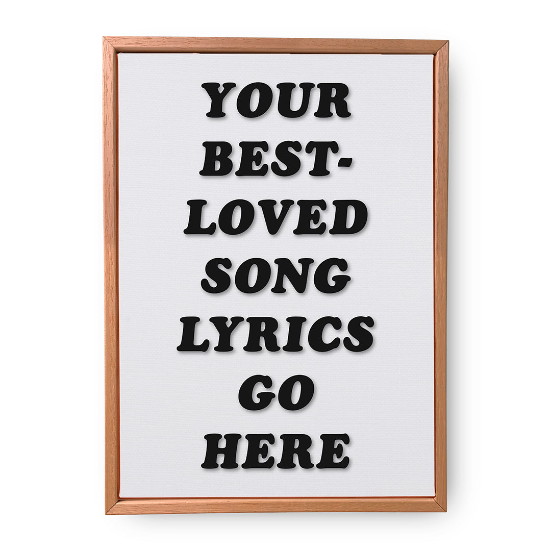 Your Best-Loved Song Lyrics Canvas
