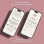 Dusty Pink Save the Date Website Template Canva | Digital Wedding Website with Voice Note + RSVP | Lace Envelope