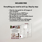 Burgundy Ivory Floral Wedding Website Template with RSVP | Canva Web Template | Old Money Digital Invitation & Save the Date