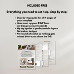 Olive Green Burgundy Floral Wedding Website Template with RSVP | Canva Web Template | Old Money Digital Invitation & Save the Date