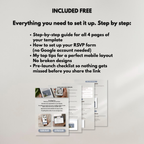 Dusty Blue Wedding Website Template with RSVP | Editable Canva Web Template | Old Money Digital Invitation & Save the Date