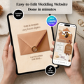 Terracotta Boho Chic Wedding Website Template with RSVP | Earthy Bride RSVP Site | Boho Digital Invitation Editable Canva Design