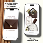 Brown & Ivory Floral Wedding Website Template with RSVP | Editable Canva Web Template | Old Money Digital Invitation Save the Date