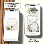 Ivory Black Green Burgundy Floral Wedding Website Template with RSVP | Canva Web Template | Old Money Digital Invitation & Save the Date