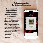 Burgundy Ivory Floral Wedding Website Template with RSVP | Canva Web Template | Old Money Digital Invitation & Save the Date