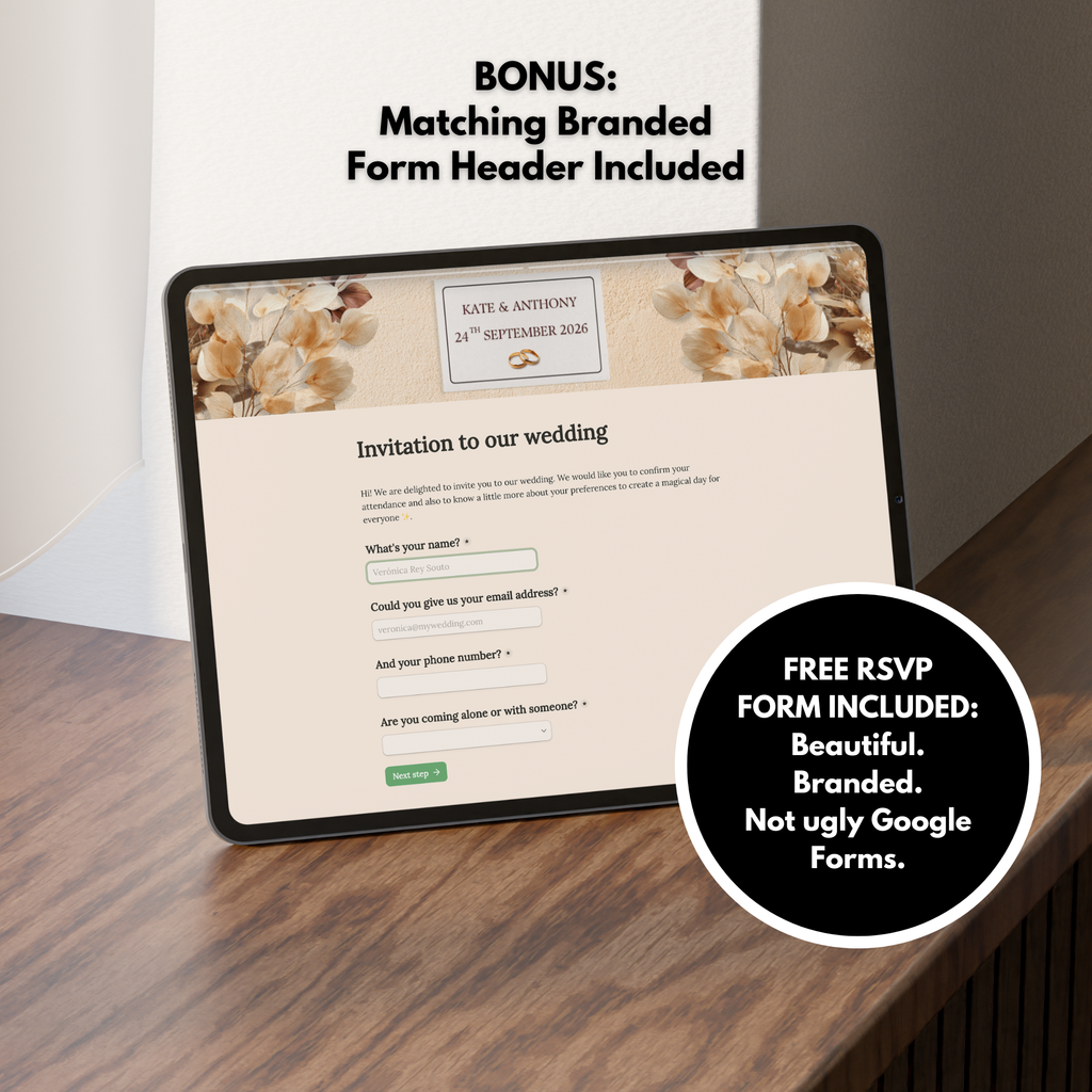 Terracotta Boho Chic Wedding Website Template with RSVP | Earthy Bride RSVP Site | Boho Digital Invitation Editable Canva Design