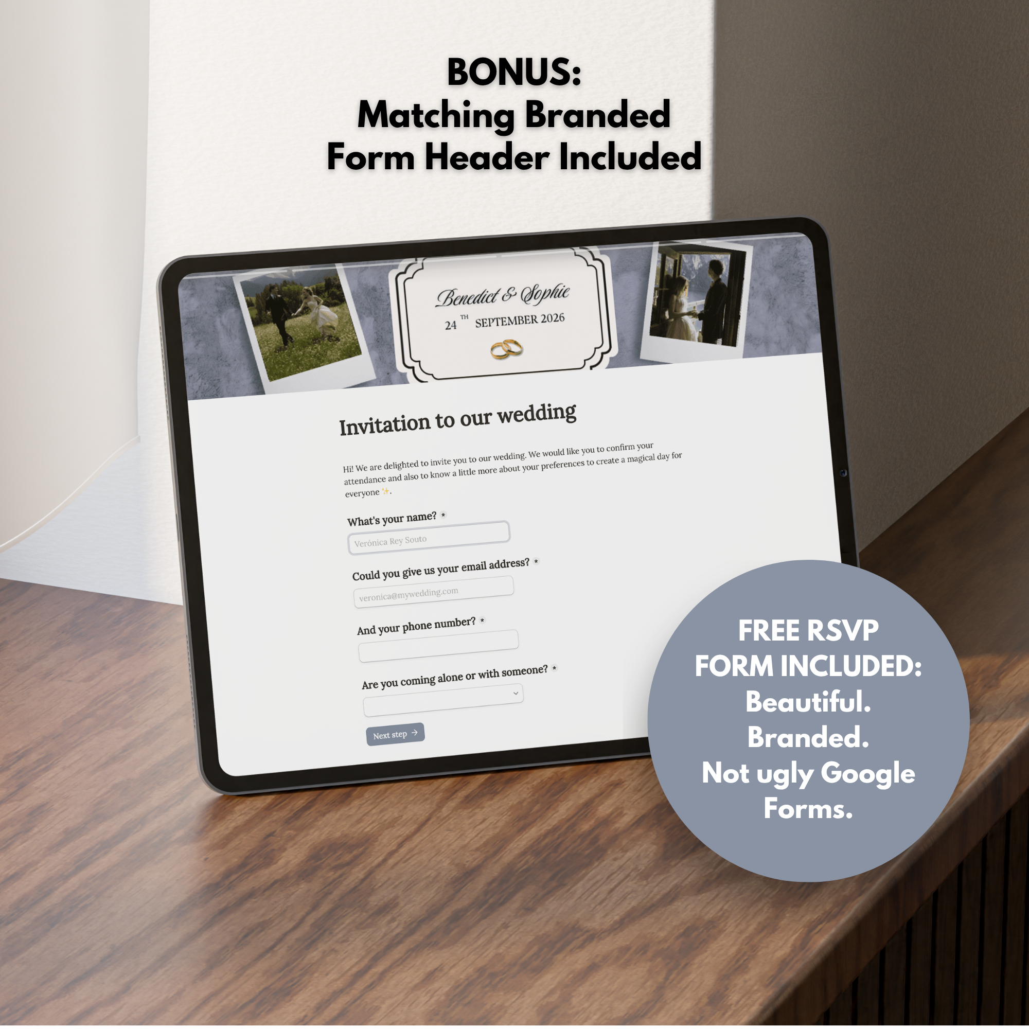 Dusty Blue Wedding Website Template with RSVP | Editable Canva Web Template | Old Money Digital Invitation & Save the Date