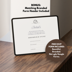 Brown Save the Date Website Template Canva | Digital Wedding Website with Voice Note + RSVP | Lace Envelope