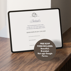 Olive Green & Burgundy Save the Date Website Template Canva | Digital Wedding Website with Voice Note + RSVP | Lace Envelope