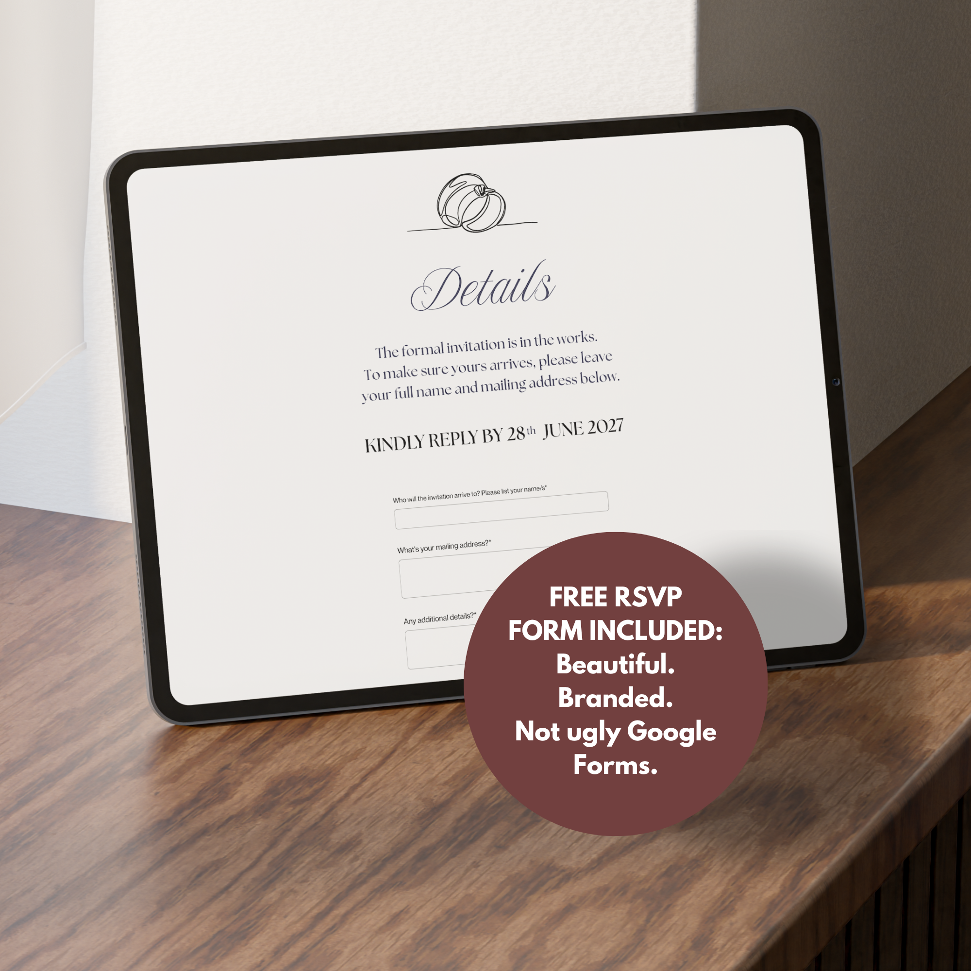 Burgundy Ivory Save the Date Website Template Canva | Digital Wedding Website with Voice Note + RSVP | Lace Envelope