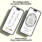 Ivory Black Green Burgundy Floral Wedding Website Template with RSVP | Canva Web Template | Old Money Digital Invitation & Save the Date