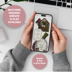 Dusty Pink Save the Date Website Template Canva | Digital Wedding Website with Voice Note + RSVP | Lace Envelope