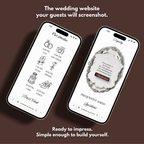 Brown & Ivory Floral Wedding Website Template with RSVP | Editable Canva Web Template | Old Money Digital Invitation Save the Date