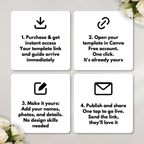 Brown & Ivory Floral Wedding Website Template with RSVP | Editable Canva Web Template | Old Money Digital Invitation Save the Date