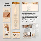 Terracotta Boho Chic Wedding Website Template with RSVP | Earthy Bride RSVP Site | Boho Digital Invitation Editable Canva Design