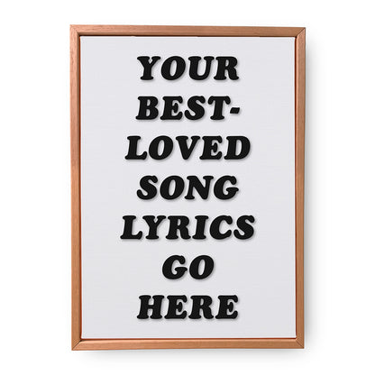Your Best-Loved Song Lyrics Canvas